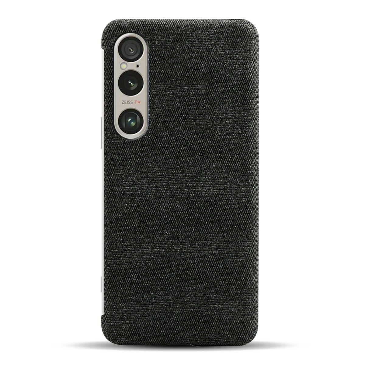 

For Sony Xperia 1 VI Case Cloth+PC Protective Phone Cover Black
