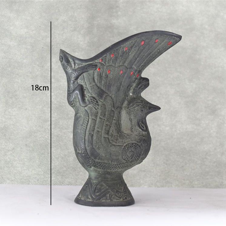 

Антикварная бронзовая посуда, украшение, корова, кролик, павлин, дракон, феникс, ваза, винная чаша, коллекция медных статуэток, домашние настольные аксессуары