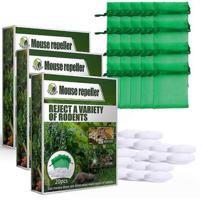 60 Pack Peppermint Oil Mice Repellent Pads, Natural Rodent Repellent for House, Squirrel & Rat Deterrent, Non-Toxic Home Protection