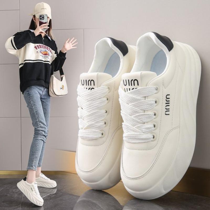 Platform tide board shoes women's spring new casual bread shoes fashion breathable sports little white shoes women