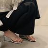 Summer Women Flip Flop Fashion PVC Transparent Women Slippers Designer Clip Toe Wedge Heel Slippers Casual Beach Slippers Slides