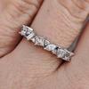 Huitan Chic Geometric Cubic Zircon Ring for Women Fashion Contracted Design Temperament Female Finger Accessory Wedding Jewelry