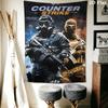 Counter-Strike 2 Wall Hanging Printed Fabric Blanket Decorative Tapestries for Bedroom Living Room Home Decor
