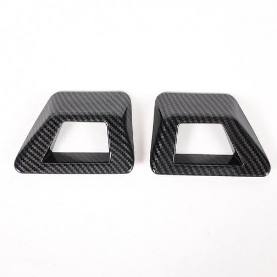 ABS Carbon Fiber Fog Light Lamp Trim Cover Fit For Hyundai Santa Cruz 22-24