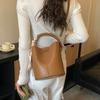 Lychee Pattern Bucket Bag Women's Hand Shoulder Messenger Bag