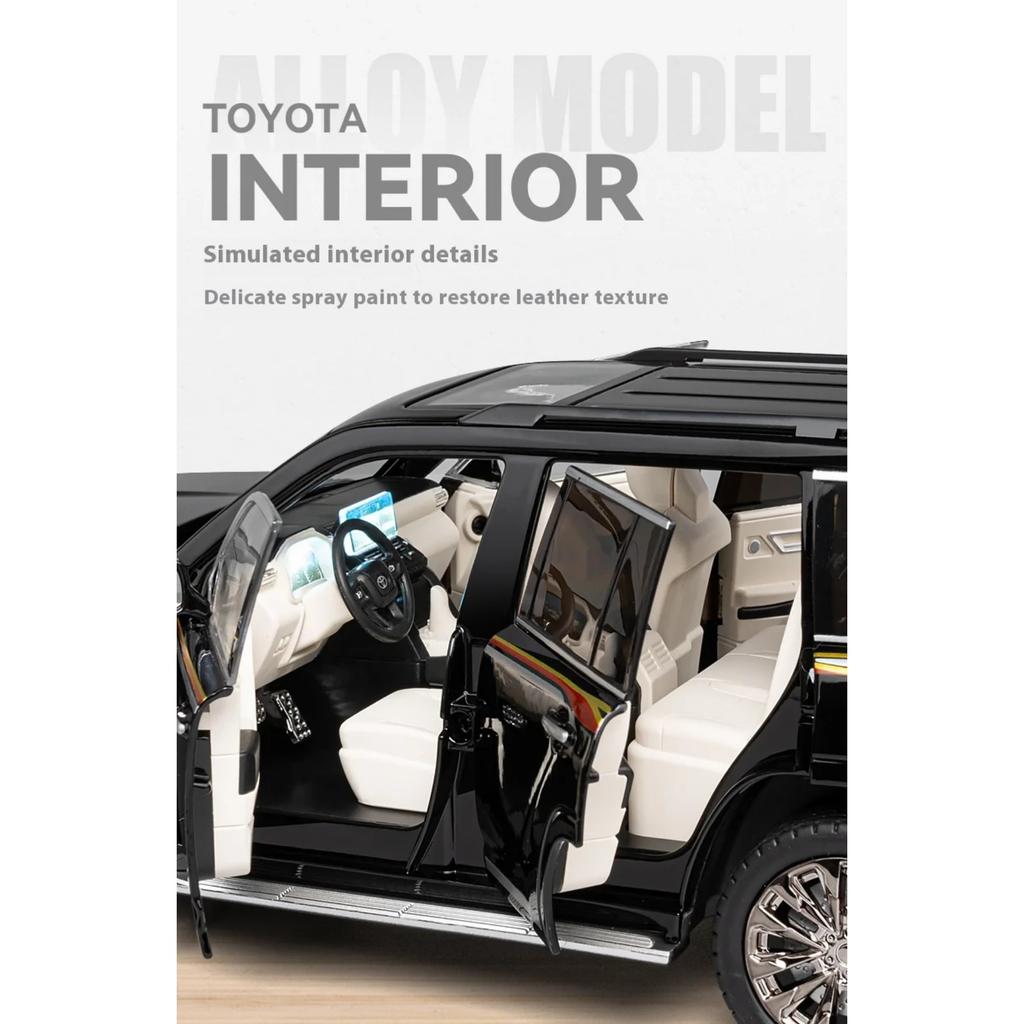 1/18 Scale Toyota Land Cruiser LC300 SUV Alloy Car Diecast Model Sound Light Toy Home Decoration Ornaments Collection Gift Kid Toy