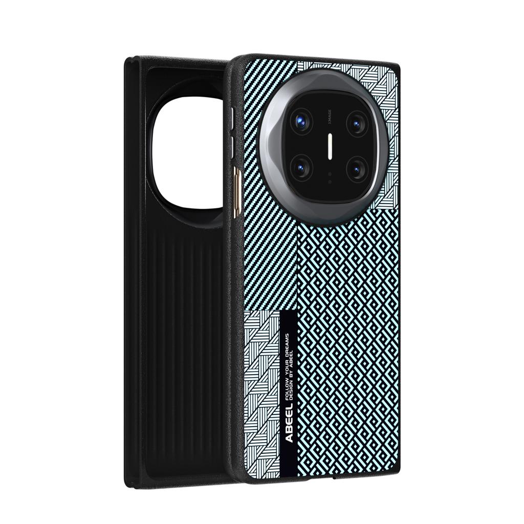 For Huawei Mate X6 Carbon Fiber Case Slim Magsafe Magnetic Wireless Charger Flip Foldable Case Alloy Lens Anti-slip Grip Funda