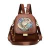 Schoolbag Wholesale Backpack Women 1011 New Korean Fashion High Sense Embossed Versatile Travel Lightweight Multi-functional Backpack