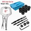 15° Pocket Hole Jig Set with 6, 8, 10mm HSS Drill Bits & 6" C-Clamp for Woodworking