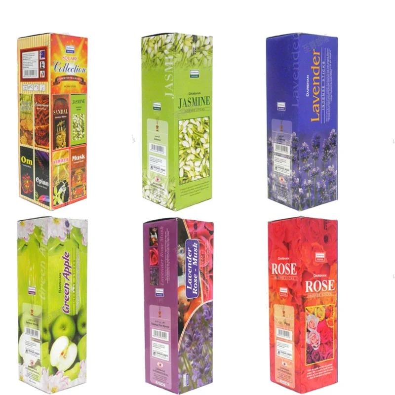 10/25 Box/lot Smell India Stick Incense Tibetan Lavender White Sage Sandalwood Natural Home Fragrance Household Indoor Clean Air