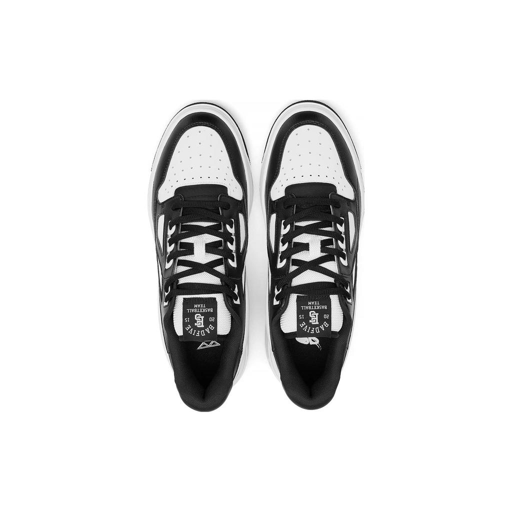 Li Ning Rookie 2 BadFive Slip Resistant Low Top Skateboard Shoes Men's Black White ABCT023-2