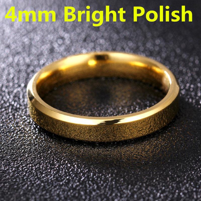 4-8mm Dull Polish Silver Color Titanium Ring For Men and Women Personalized Ring Customize Engraved