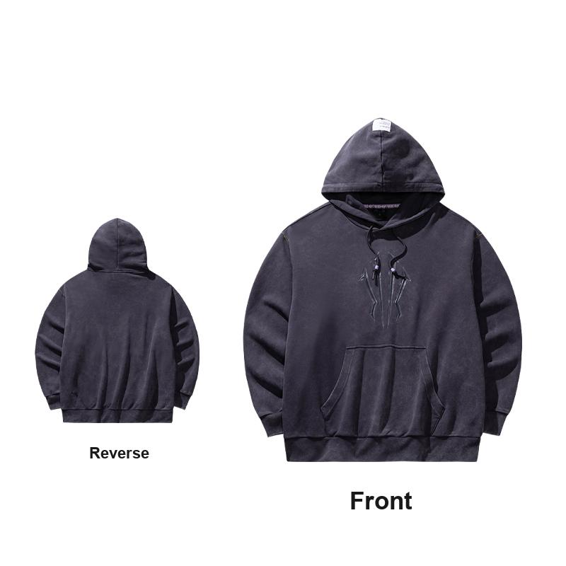 Anta Kyrie Series Retro Embroidered Hoodie Unisex Hoodies Purple 172531702R-5