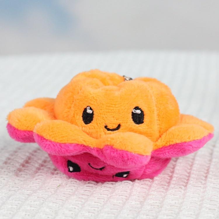 

Cute Delightfully Small Plush Octopus Keychain Toy Perfect For Bag And Key Accessories оранжевый