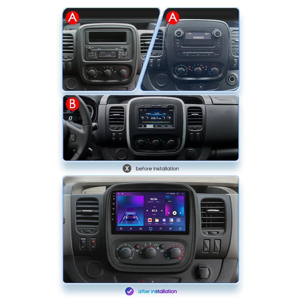 Android Carplay Autorádio Pro Renault Trafic 2015-2017 Multimediální Přehrávač Hlavní Jednotka Stereo GPS Navigace BT WIFI 4+64GB