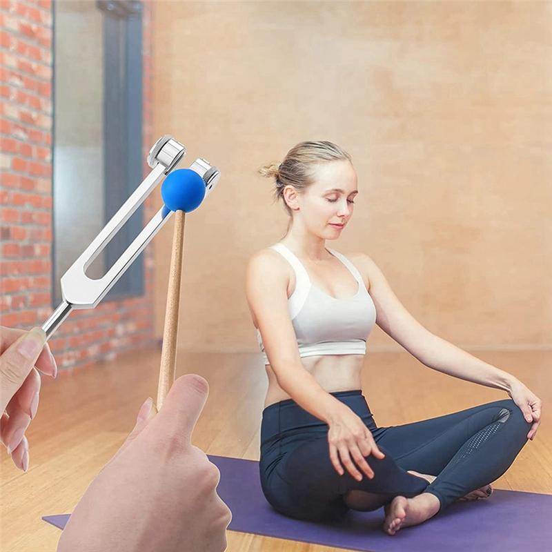 A96I-Aluminum Alloy Chakra Tuning Forks Set With Hammers For Healing, Sound Therapy, Meditation, Yoga