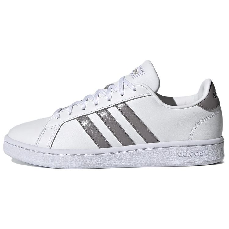 Adidas Neo Grand Court Leather Comfortable Non-Slip Durable Low-Top Tennis Shoes Women Sneakers White FY8931