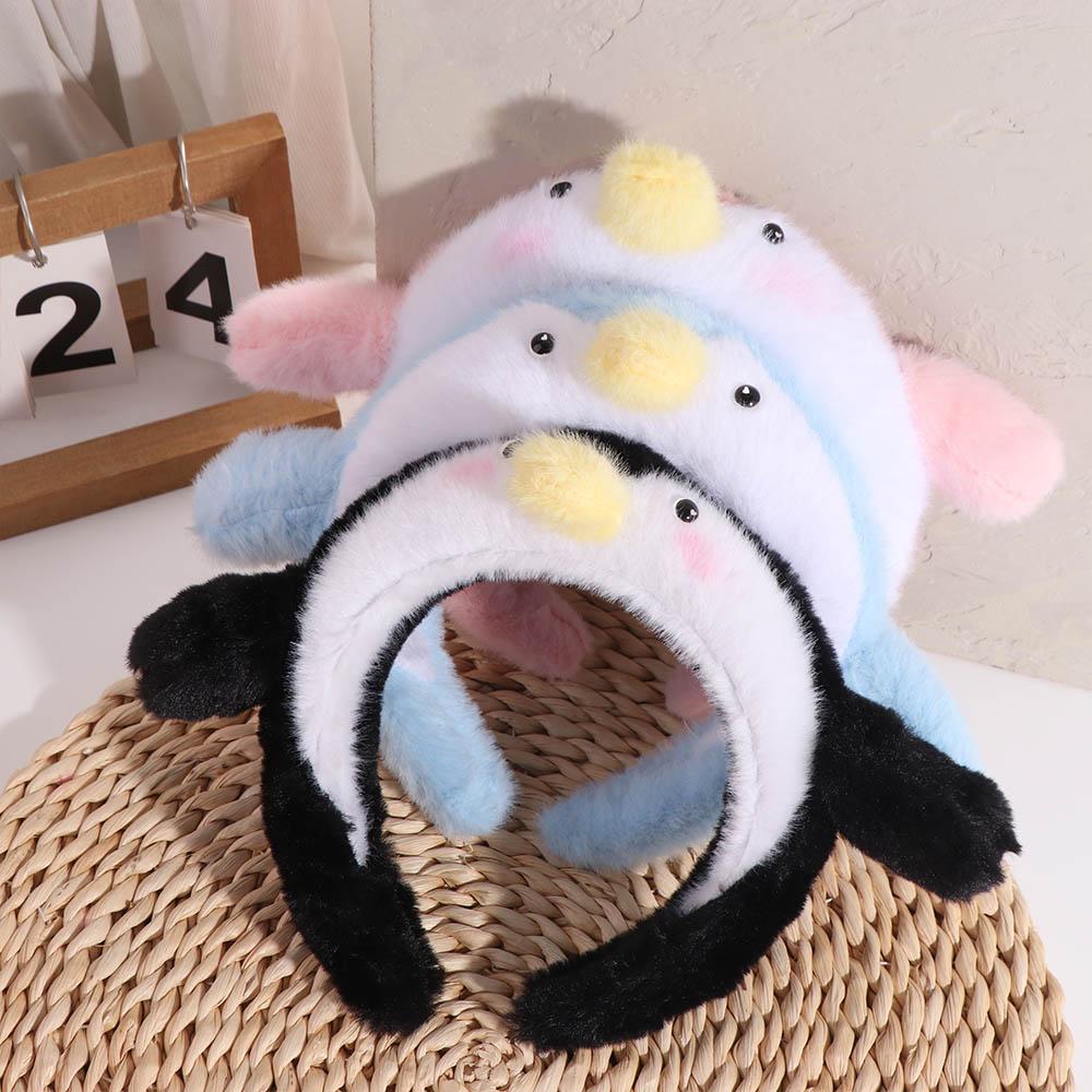 

Plush Doll Plush Hairband Non-slip Penguin Hair Hoop Funny Cartoon Headband Women Pig