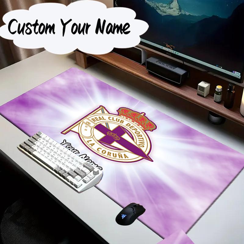 Custom Name Mouse Pad Deportivo A Coruna Crest Mouse Pad, Gaming Mouse Pad, Keyboard Pad, Desk Decor for Computer Notebook Fan Birthday Gift