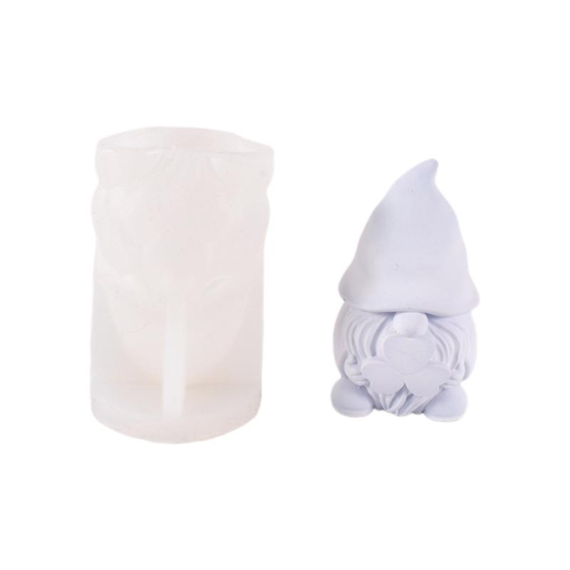 Christmas Gnome Candle Silicone Mold for DIY Candle Soap Plaster Desk Ornament Gnome Ornament Christmas Party Decor