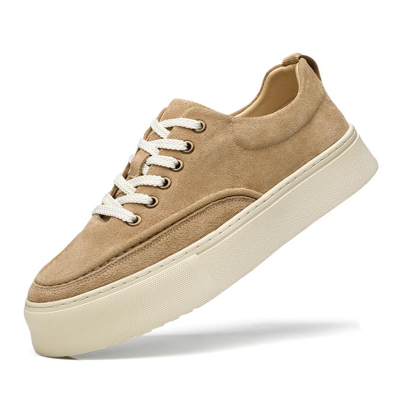 

Модная кожаная модная мужская обувь для ходьбы на шнуровке, мужская повседневная обувь, новая деловая обувь на плоской подошве, стильная мужская обувь для скейтбординга, уличная мужская обувь 38 хаки