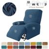 1 Seater Velvet Elastic Recliner Cover Relax Lazy Boy Chair Covers Single Lounger Couch Slipcover Armchair Protector Slipcovers