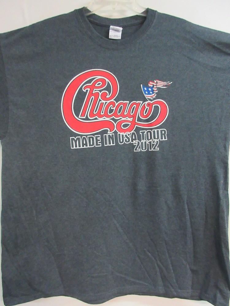CHICAGO & DOOBIE BROTHERS OFFICIAL MERCH 2012 TOUR CONCERT BAND 2XL XXL Unisex T-Shirt XXL