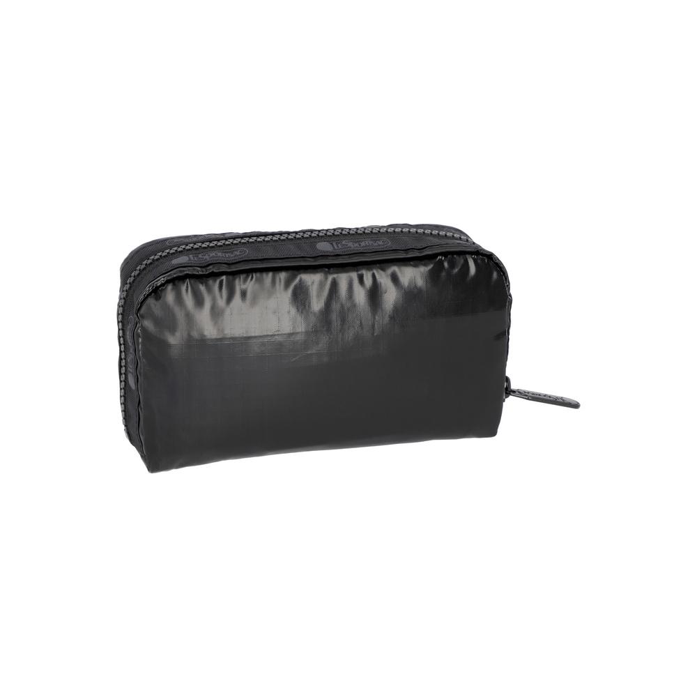 Lesportsac Black Shine Rectangular Cosmetic Pouch [6511.M135]