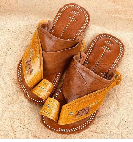 Factory Direct Sales Flat Bottom Lace Bottom Sewing Line Casual Versatile Boys Slippers Sandals Single Shoes