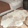 Light Luxury Living Room Decoration Carpet  Art Design Rugs for Bedroom Fluffy Soft Irregular Shape Rug Home Thickened Floor Mat