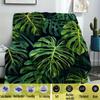 Potisk palmových listů Měkká teplá deka Sváteční dárky pro děti Dospělé Přehoz na gauč na zdřímnutí Kempování Cestování Kancelář Domácí dekorace