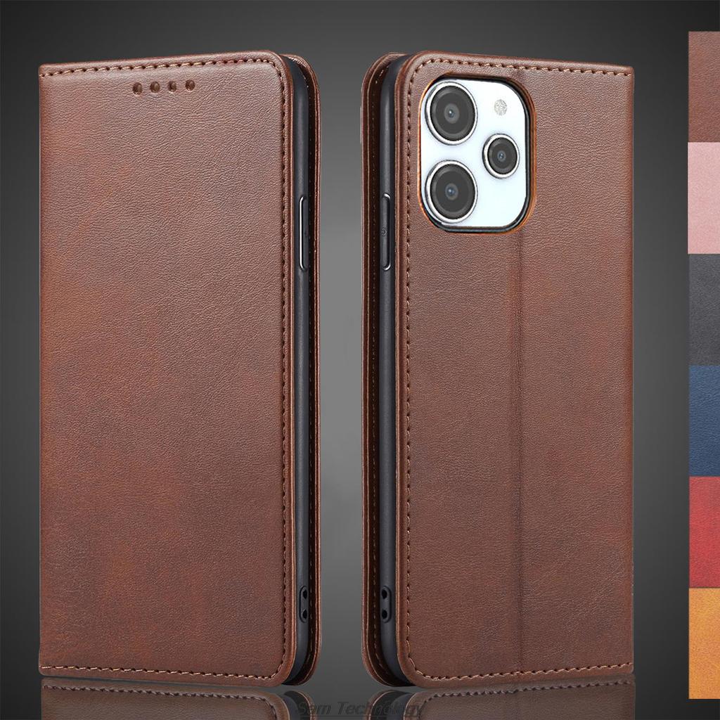 Magnetic Attraction Leather Case for Xiaomi POCOPHONE POCO M6 Pro (5G) Holster Flip Cover Case Wallet Phone Bags Fundas Coque