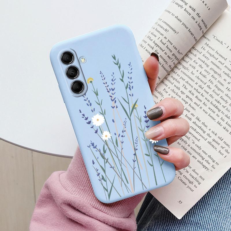 Coque Funda Pour Samsung Galaxy M14 M34 M54 5G Housse Fleur Colorée Cœur Dessin Animé Souple TPU Coque Pour Samsung M 14 Léopard Capa