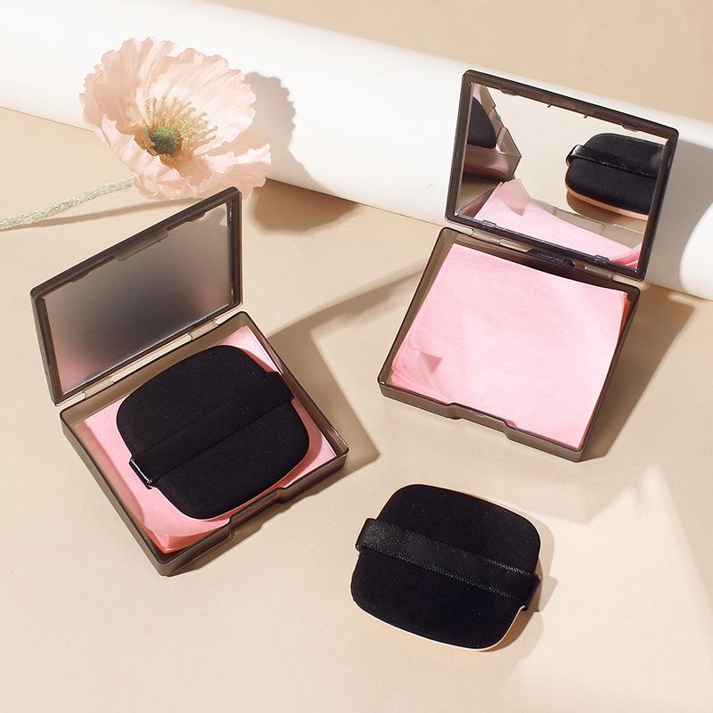100Pc Bamboo Blotting Papers With Mirror Sweat Absorption Makeup Puff Refreshing Portables Oil Control Tool Kits Facial Oil