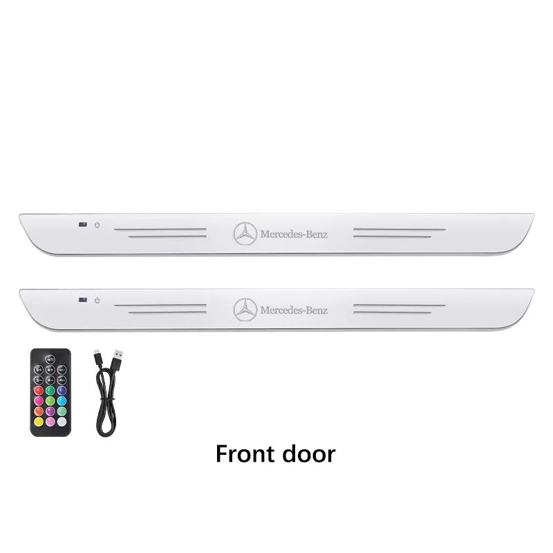 2025 New For Mercedes Benz Car LED Wireless Welcome Pedal Light Door Sill Light For Mercedes-Benz AMG A C E V Class Sprinter GLC