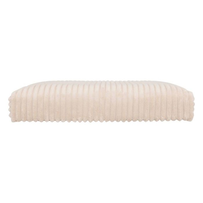 Pouf coffre pliable "Arum" velours côtelé Atmosphera - Ivoire -