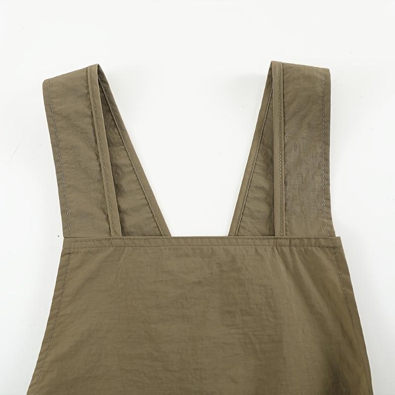 Durable Polyester Chef Apron Sleeveless CrossBack Design for Home Kitchen Restaurant Use Waterproof OilResistant with Pockets