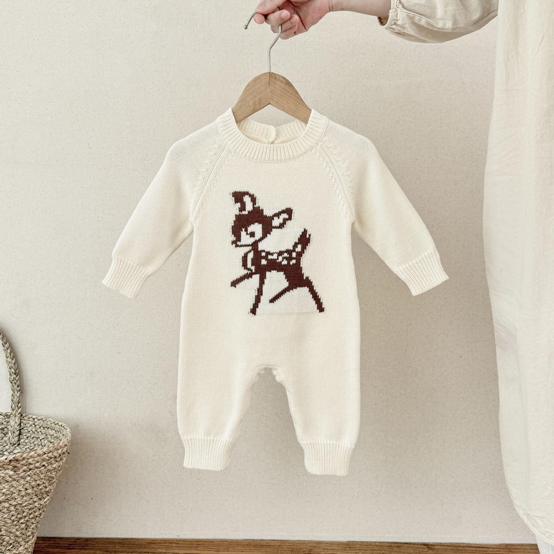 

Самый продаваемый вязаный ромпер с цветком сливы и оленем для малышей - Костюм из чистого хлопка для весны и осени для мальчиков и девочек (Полнолуние, один год) 73 cm абрикосовый/белый