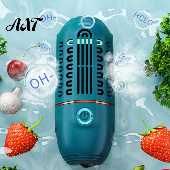 Wireless Fruit Washer for Travel Capsule Vegetable Cleaner, Hydroxyl Ion Purifier Produce Meat, Healthy Kitchen Gadget Vegetables Auto 10 Min