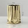 Abstract Ceramic Silver Plant Vase Electroplating Floral Living Room Decor Luxury Flower Hotel Art Decoration Home Accessories
