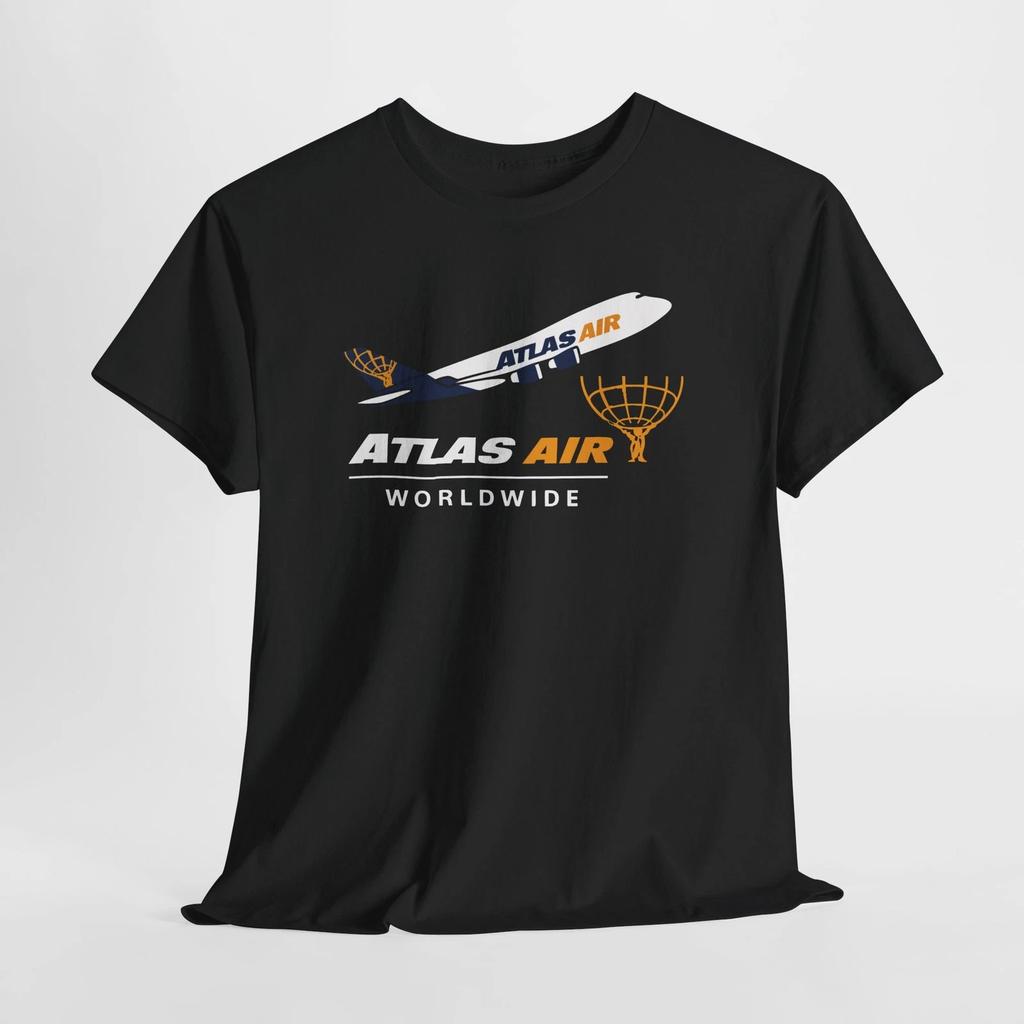 Funny Atlas Air Cargo Logo American T-shirt Funny Size S to 5XL