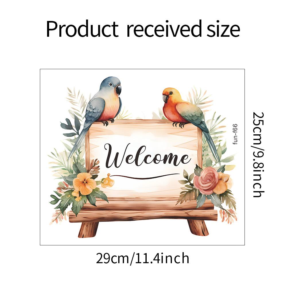 

Деревянный попугай Английский слоган Гостиная Входная дверь Украшения дома Украшения Настенные наклейки 25*29CM/fun-f66