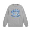 Rhude Vintage Letter Print Oversized Hoodie Men Women Casual Streetwear Sweatshirt