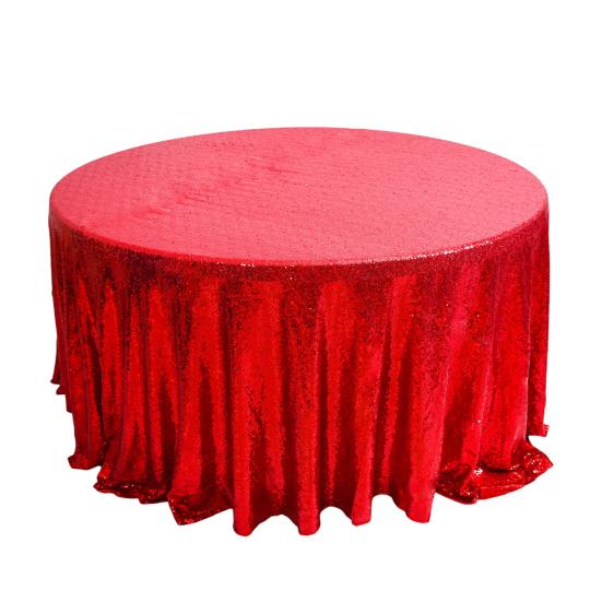 Tablecloth Round Shape Stunning Sequins Reusable Tablecloth Scratch-Resistant Breathable Stain-Resistant Table Cover