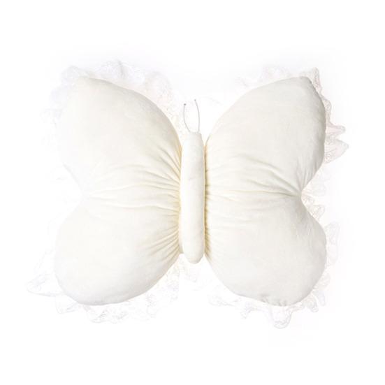 Butterfly Throw Pillow Cuddly Butterfly Pillow with Lace Ruffle Decorative Sofa Couch Pillow for Home Living Room Bedroom Decor