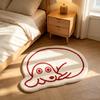 Cartoon Dachshund Shaped Rug Non-Slip Plush Bedroom Bedside Mat Bathroom Entrance Anti-Slip Floor Mat Home Decor