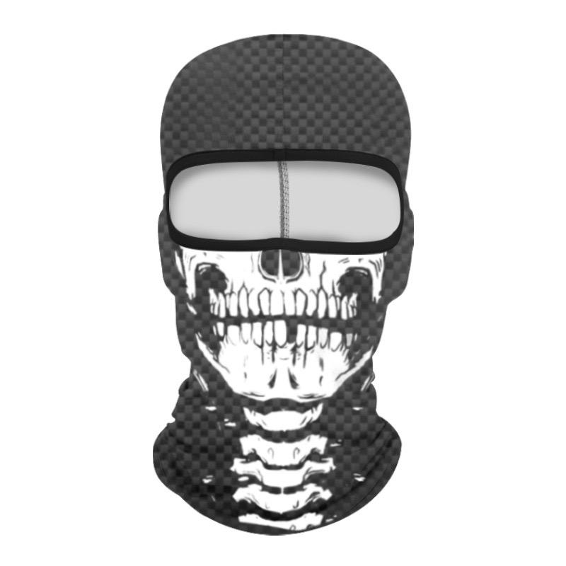 Skull Print Balaclava Face Mask, Ice Silk Cooling Breathable Sun Protection Full Face Cover for Cycling Running Hiking Outdoor Sports