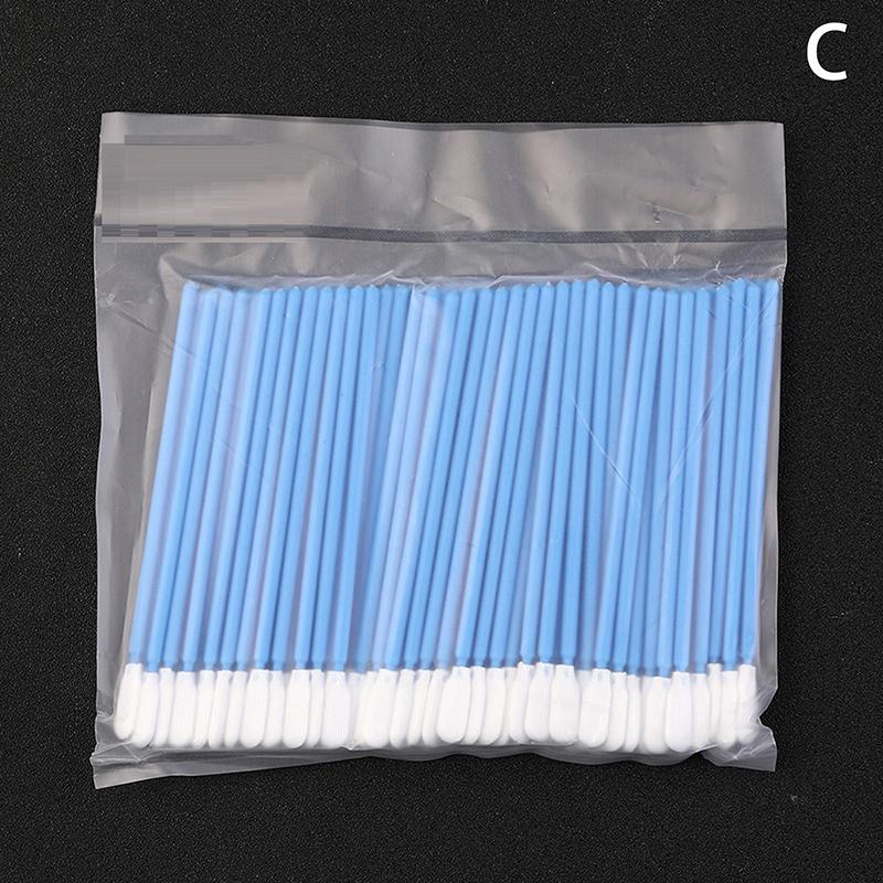 100Pcs Industry Cotton Swab Nonwoven Anti-Static Dust Off For Fiber Laser Focus Lens And Protective Windows Cleaning Tools