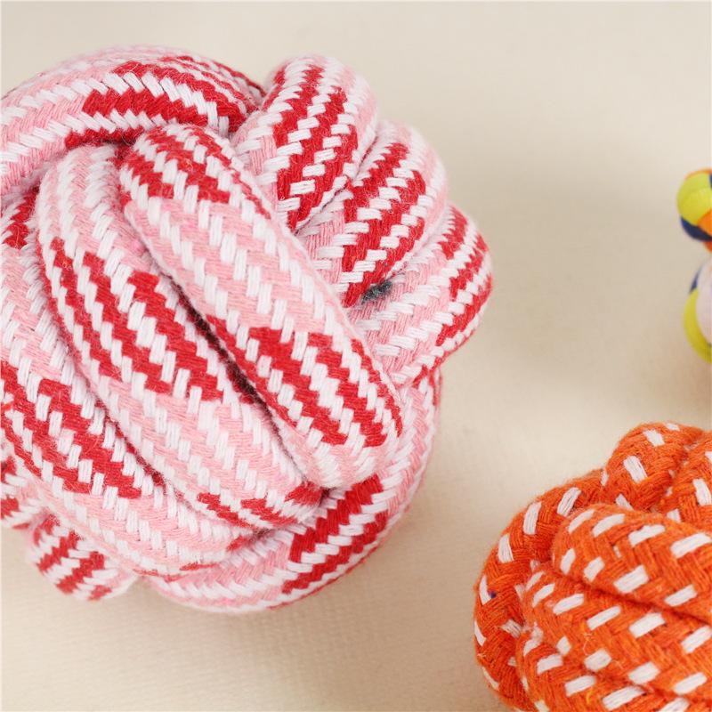Durable Cotton Rope Teething Ball for Pets