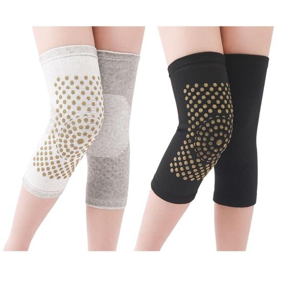 1 Pair Mugwort Acupressure Knee Sleeves Self Heating Compression Knee Sleeves Acupressure Elastic Knee Wrap for Men Women